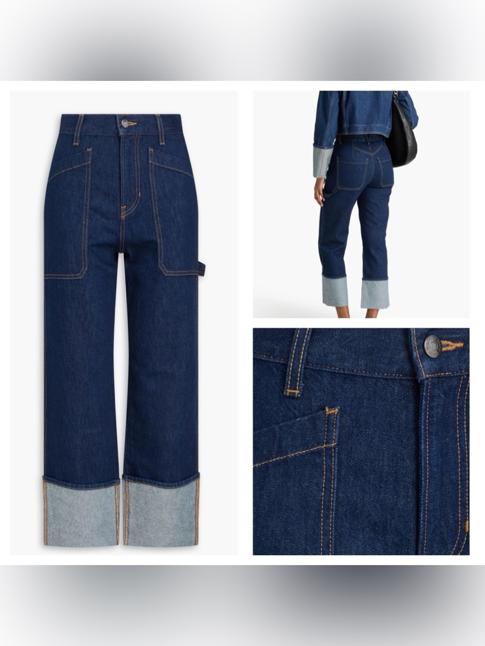 Veronica Beard Dylan high-rise wide-leg jeans size 24